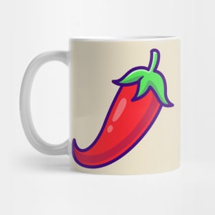 Red Chili Pepper Vegetable Cartoon Mug